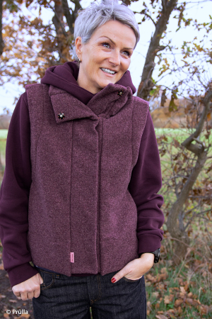 Merino Fleece - warm & weich - bordeaux-aubergine