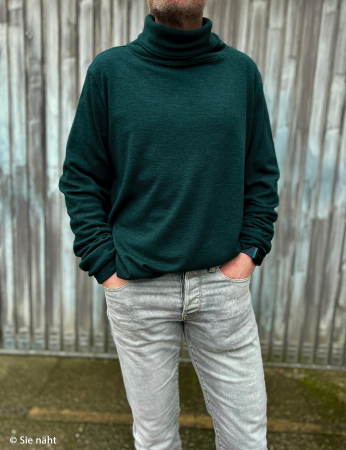 Merino Strick - 100 % Schurwolle - petrol - grün