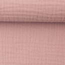 Musselin - Uni  - altrosa - Jenke