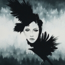 Panel Sommersweat -  Gloomy Hills - Mystic Lady - Thorsten Berger