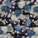 Sommersweat - Nature Morte - Dahlien - schwarz - blau