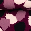 Viskose- Webware - Antonia - Muster - weinrot - beere