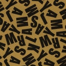 Viskose - Webware - Pauline - Dots - Buchstaben - oliv