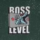 Panel - Sweat - angerauht - T-Rex - petrolgrün