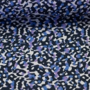 Viskose - Webware - Marseille - Muster - blau - schwarz