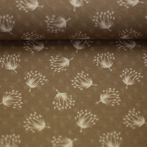 Lochstrickjersey - Alva - Pustenblumen - schlamm