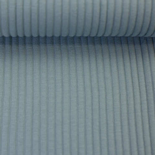 Rippjersey - breit - Andrick - rauchiges türkis