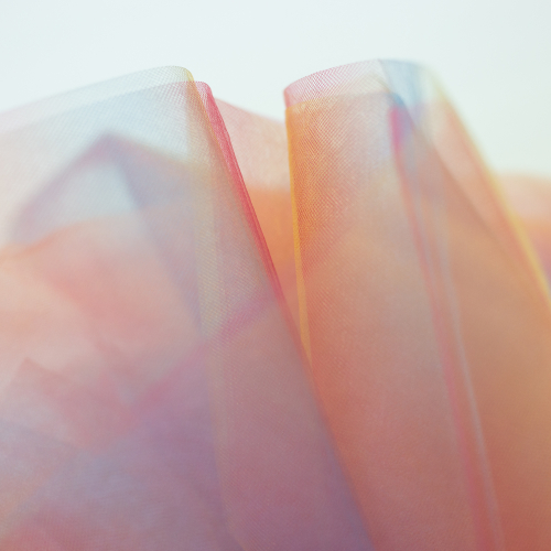Tüll - Ombre - Farbverlauf - blau/pink/gelb