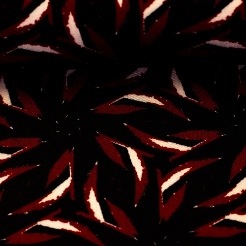 Viskose - Webware - Emmen - Muster - schwarz - rot