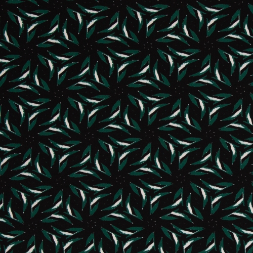 Viskose - Webware - Emmen - Muster - schwarz - grün