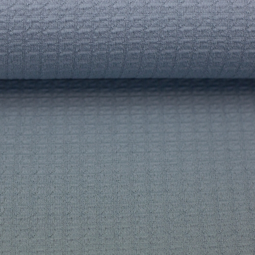Jacquard Jersey - Pelermo - Struktur - rauchblau
