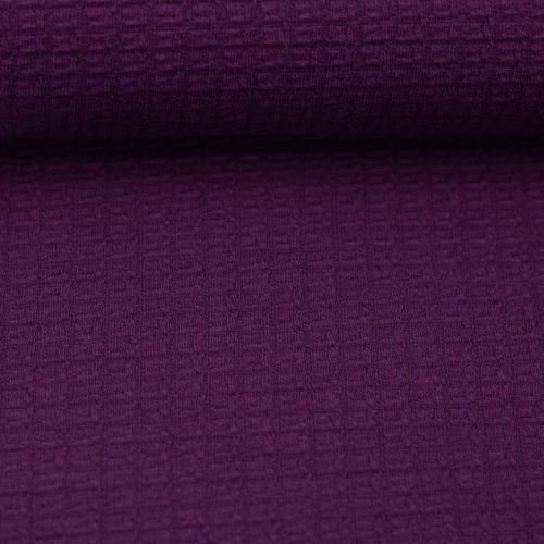 Jacquard Jersey - Palermo - Struktur - aubergine
