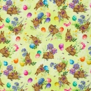 Baumwollstoff - Happy Easter - Hasen - Ostereier