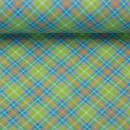 Baumwollstoff - Happy Easter - Karo - grün