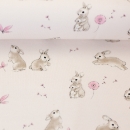 Jersey - kleine Häschen - weiss