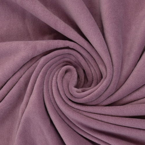 Baumwoll Fleece - uni - smaragd - 100 % Baumwolle - altrosa - Carlos - Swafing