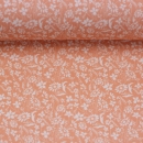 Baumwollstoff - Tumba - Blumenwiese - orange