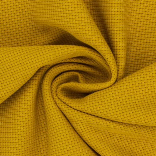 Waffeljersey - Clarissa - senf