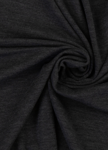 Merino Strick - 100 % Schurwolle - antrazit melliert