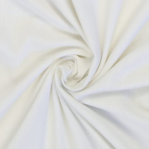 Viskose - Leinen - Uni - weiss