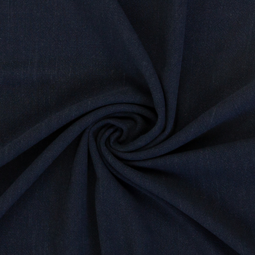 Viskose - Leinen - Uni - dunkelblau