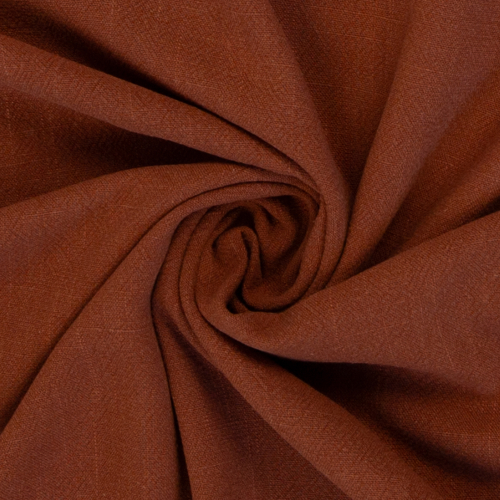 Viskose - Leinen - Uni - terra-braun