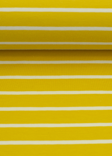 Jersey - Isa  - Streifen - gelb weiss