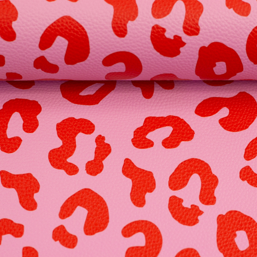 Kunstleder - Happy Leo - Cherry Picking - rosa - rot