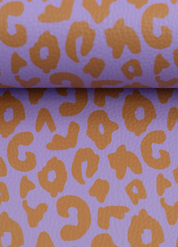 Kunstleder - Happy Leo - Cherry Picking - flieder - ocker