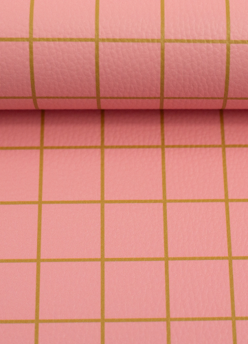 Kunstleder - Happy - Cherry Picking - rosa - ocker