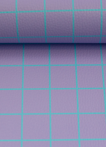 Kunstleder - Happy - Cherry Picking - karo - flieder - mint