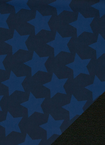Softshell - Sterne - gefüttert - dunkelblau - blau