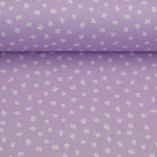 Baumwollstoff - Happy Spring - kleine Blümchen - flieder