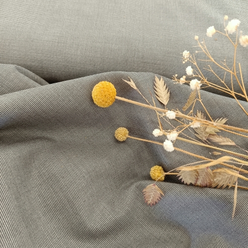 Webstoff - Leinenoptik - Viskose - Bananenfasern - schwarz