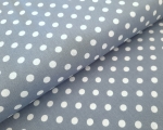 Baumwollstoff - Punkte - 6mm - hellgrau