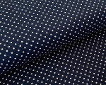 Baumwollstoff - Minipunkte - dunkelblau