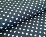 Baumwollstoff - Punkte - 6mm - dunkel jeansblau