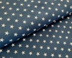 Baumwollstoff - Sterne - 10 mm - jeansblau