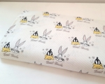 Baumwollstoff - Bugs Bunny & Daffy Duck