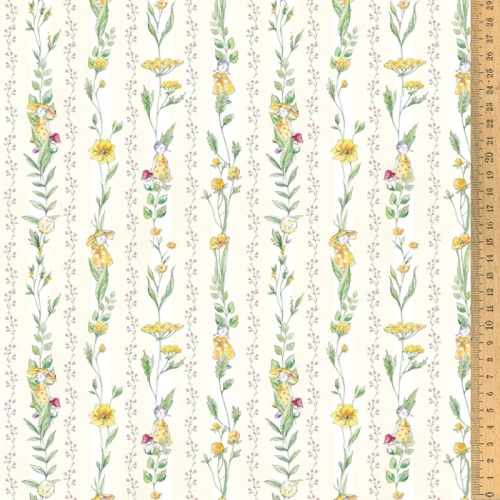 Baumwollstoff - Acufactum - Blumenkinder & Ranken - 40 x 75 cm -