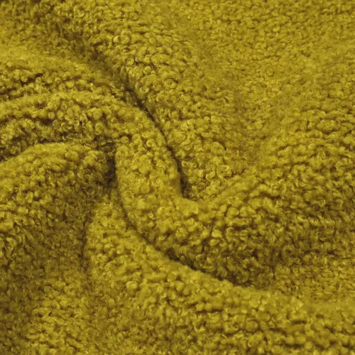 Bouclé Strick Teddystoff uni - kiwi