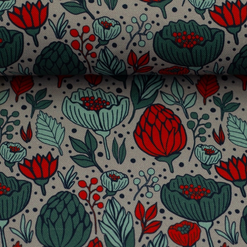 Canvas - Garden Stories - by Emjo Design - Flowers - grau