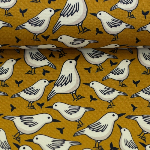 Canvas - Garden Stories - by Emjo Design - Vögel gelb