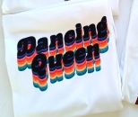 Jersey - Panel - Vintage  - weiss - bunt - dancing