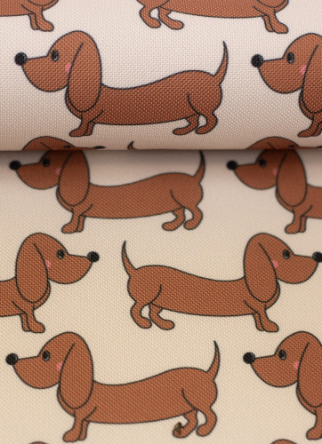 Happy - Collection - Dackel - Taschenstoff - Outdoor - natur