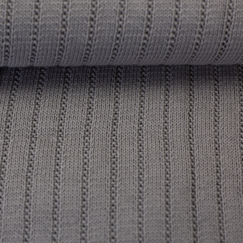 Strickstoff - Adam - Baumwolle - grau