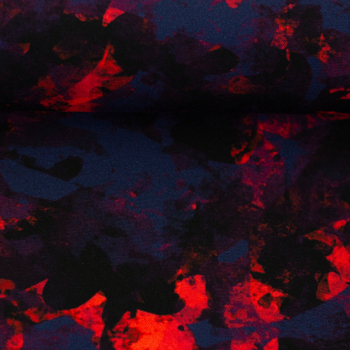 Viskose- Webware - Shrubbery - by Thorsten Berger - blau - rot