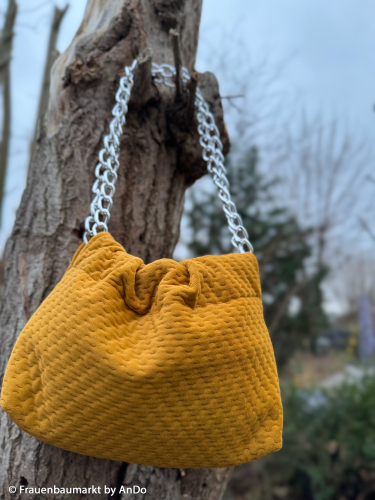 Caracas - Struktur - Deko - Samt - senf