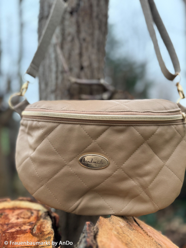 weiches Kunstleder - Debbie - beige-braun