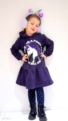 French Terry Panel - Unicornique  - by Thorsten Berger - lila